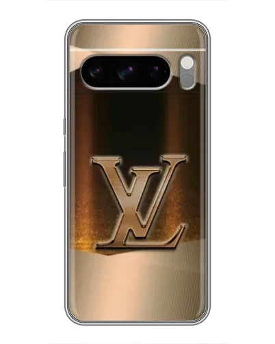 Чохол для TECNO Camon Slim з картинкою «LV — золоте сяйво»