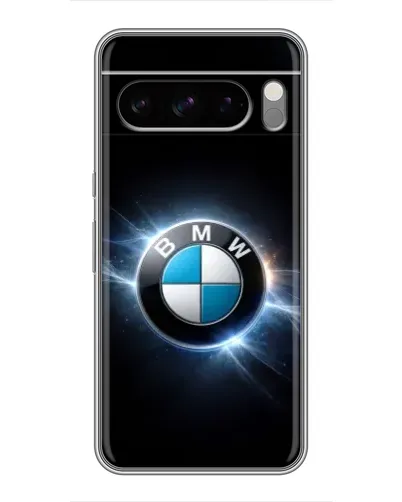 Чохол для TECNO Camon Slim з картинкою «BMW — неонове сяйво»
