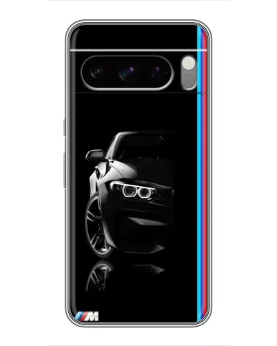 Чохол для TECNO Camon Slim з картинкою «Силует BMW в темряві»