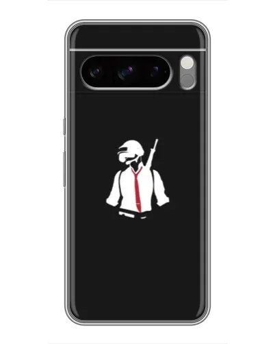 Чохол для TECNO Camon Slim з картинкою «PUBG — силует воїна»