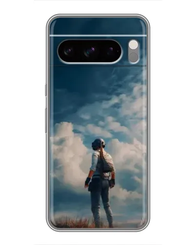 Чохол для TECNO Camon Slim з картинкою «Герой PUBG на скелі»