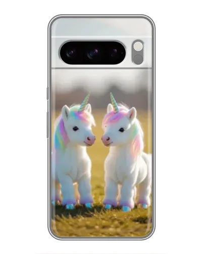 Чехол для TECNO Camon Slim с картинкой «Пара единорогов»