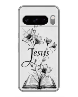 Чехол для TECNO Camon Slim с картинкой «Цветы и Библия»