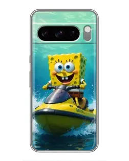 Чохол для TECNO Camon Slim з картинкою «Спанч Боб на гідроциклі»