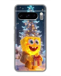 Чохол для TECNO Camon Slim з картинкою «Різдвяний Спанч Боб»
