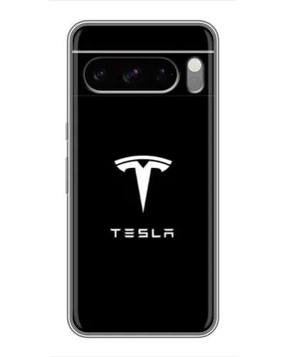 Чохол для TECNO Camon Slim з картинкою «Tesla White Logo»