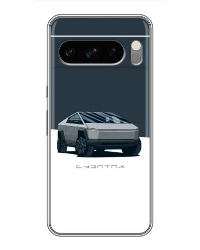 Чохол для TECNO Camon Slim з картинкою «Сріблястий Cybertruck Tesla»