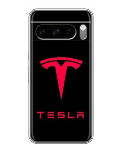 Чохол для TECNO Camon Slim з картинкою «Tesla Red Logo»