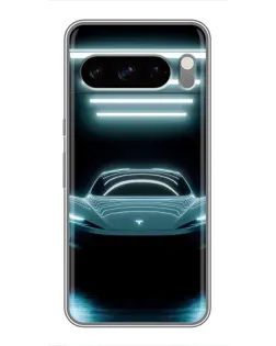 Чохол для TECNO Camon Slim з картинкою «Tesla в неоні»