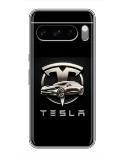 Чохол для TECNO Camon Slim з картинкою «Tesla — срібне авто»