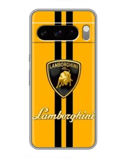 Чохол для TECNO Camon Slim з картинкою «Lamborghini Stripe жовтий»