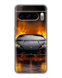 Чохол для TECNO Camon Slim з картинкою «Lamborghini у вогні»