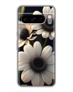 Чохол для TECNO Camon Slim з картинкою «Білі маргаритки макро»