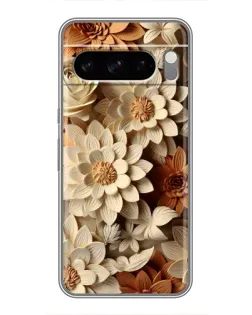 Чохол для TECNO Camon Slim з картинкою «Бежевий флористичний декор»