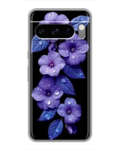 Чохол для TECNO Camon Slim з картинкою «Фіолетові квіти з росою» Чохол для TECNO Camon Slim з картинкою «Фіолетові квіти з росою»