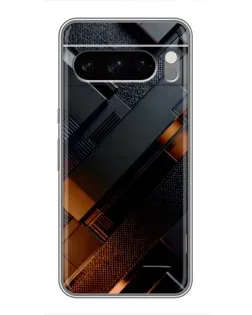 Чехол для TECNO Camon Slim с картинкой «Черные геометрические блоки»