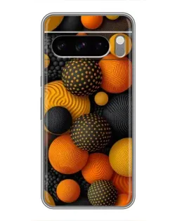 Чехол для TECNO Camon Slim с картинкой «Объемные оранжевые сферы»
