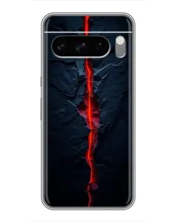 Чехол для TECNO Camon Slim с картинкой «Kрасная лавовая трещина»