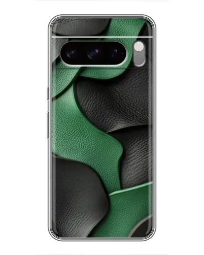 Чехол для TECNO Camon Slim с картинкой «Зеленые кожаные волны» Чехол для TECNO Camon Slim с картинкой «Зеленые кожаные волны»