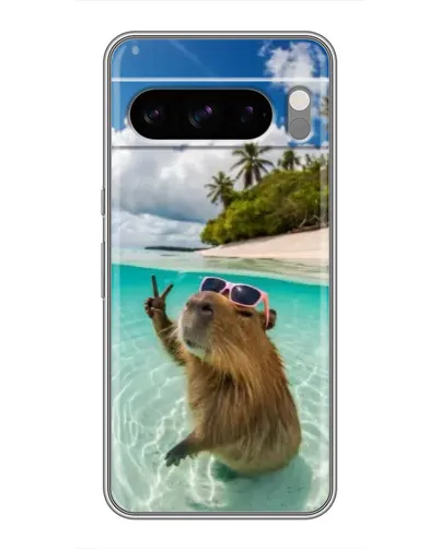 Чохол для TECNO Camon Slim з картинкою «Капібара на морі»