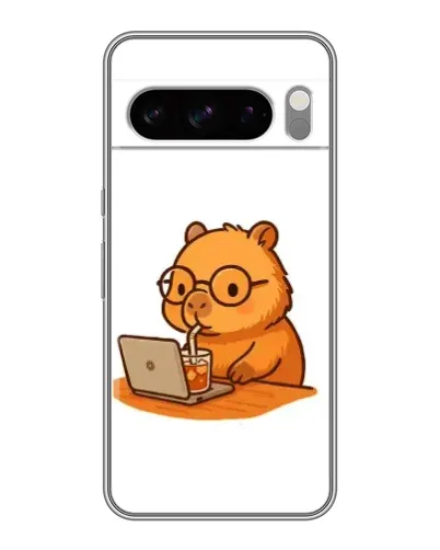 Чохол для TECNO Camon Slim з картинкою «Капібара з ноутбуком»