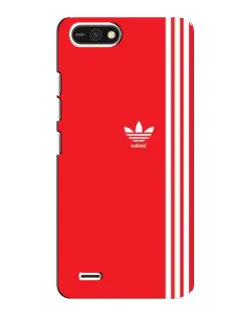 Чехол для TECNO POP 2F с картинкой «Красный минимализм Adidas»