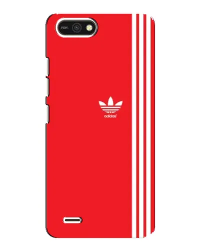Чехол для TECNO POP 2F с картинкой «Красный минимализм Adidas»
