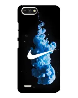 Чехол для TECNO POP 2F с картинкой «Nike и синий дым»