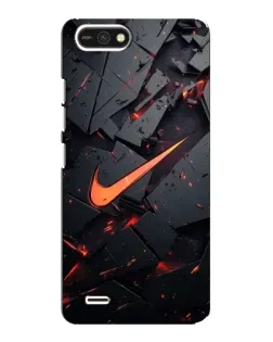 Чехол для TECNO POP 2F с картинкой «Nike — эффект разломов»