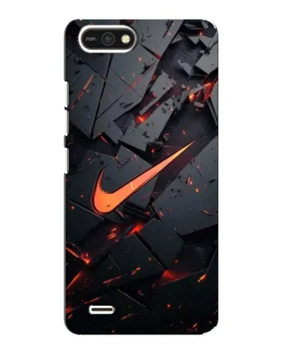 Чехол для TECNO POP 2F с картинкой «Nike — эффект разломов»