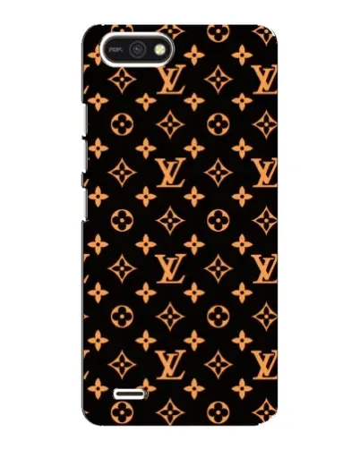 Чехол для TECNO POP 2F с картинкой «Золотая монограмма LV»