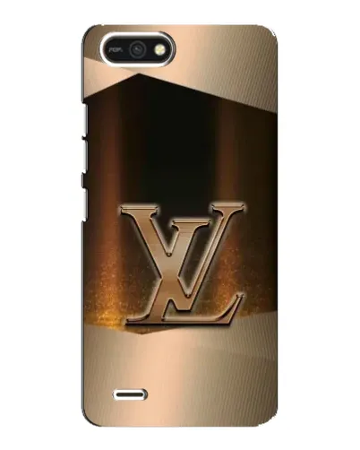 Чехол для TECNO POP 2F с картинкой «LV — золотое сияние»