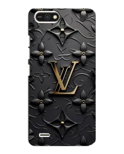 Чехол для TECNO POP 2F с картинкой «Кожаная текстура LV»