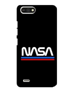 Чехол для TECNO POP 2F с картинкой «NASA — классика Red Blue»