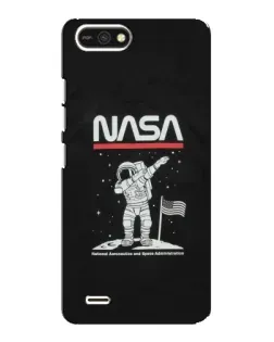 Чехол для TECNO POP 2F с картинкой «NASA — шагаем по Луне»