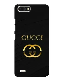 Чехол для TECNO POP 2F с картинкой «Золотой логотип Gucci»