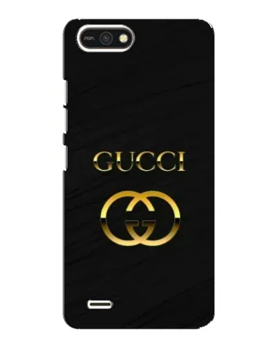 Чехол для TECNO POP 2F с картинкой «Золотой логотип Gucci»