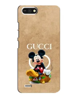 Чехол для TECNO POP 2F с картинкой «Микки Маус Gucci — крафт»