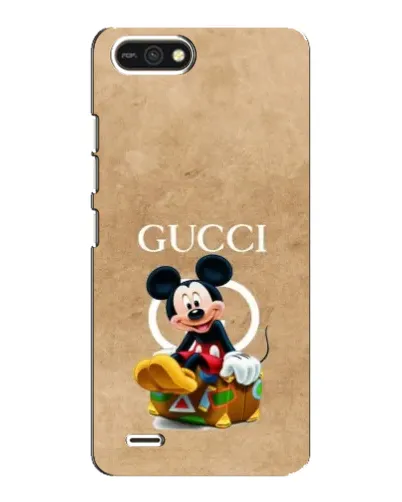 Чехол для TECNO POP 2F с картинкой «Микки Маус Gucci — крафт»