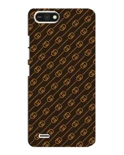 Чехол для TECNO POP 2F с картинкой «Gucci — золотые диагонали»