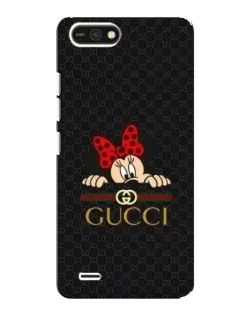 Чехол для TECNO POP 2F с картинкой «Минни Маус Gucci — черный»