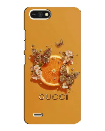 Чехол для TECNO POP 2F с картинкой «Gucci — золотые бабочки» Чехол для TECNO POP 2F с картинкой «Gucci — золотые бабочки»