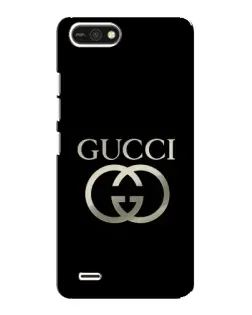 Чехол для TECNO POP 2F с картинкой «Gucci — золото на черном»