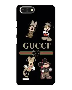 Чехол для TECNO POP 2F с картинкой «Gucci — герои Disney и монограмма»