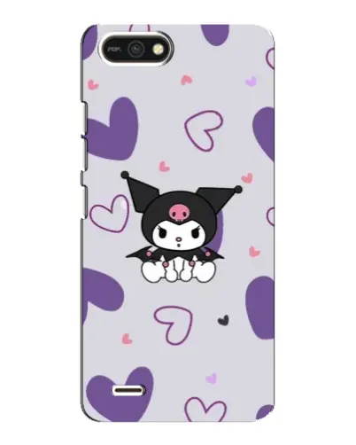 Чехол для TECNO POP 2F с картинкой «Kuromi и лавандовые сердца»