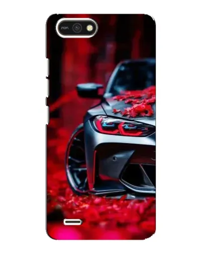 Чехол для TECNO POP 2F с картинкой «Спортивная BMW и цветы»