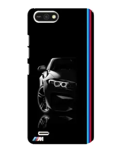 Чехол для TECNO POP 2F с картинкой «Силуэт BMW в темноте»