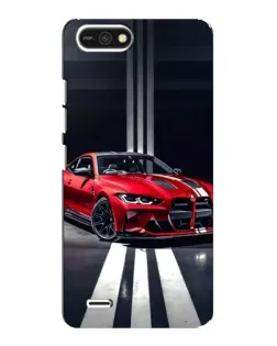 Чехол для TECNO POP 2F с картинкой «Красная BMW на дороге»