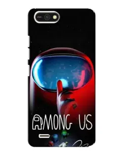 Чехол для TECNO POP 2F с картинкой «Красный импостер — макро»