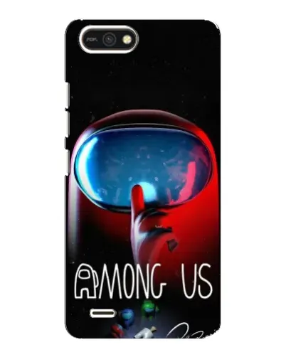 Чехол для TECNO POP 2F с картинкой «Красный импостер — макро»